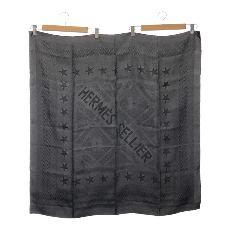 HERMES エルメス スカーフ カレ90 ジャカード セリエ シルク100％ ブラック 服飾小物 箱有 M4072
