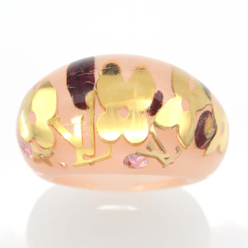 LOUIS VUITTON ルイヴィトン リング バーグ アンクルージョン M65603 L ピンク クリア レジン 指輪 15号 H19740