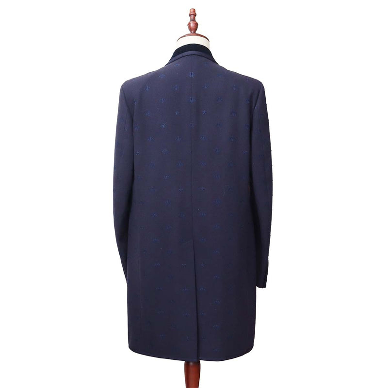 GUCCI グッチ チェスターコート BEE 蜂 サイズ52R アウター オーバーコート ネイビー色 メンズ 24s1033-12