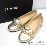 CHANEL シャネル フラットシューズ ローファー ココマーク G32954 ゴールド サイズ37 24cm レディース 靴 H7577