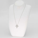 Ponte Vecchio ポンテヴェキオ ネックレス ダイヤ ハート クロス K18 D0.50 約6.8g ホワイトゴールド アクセサリー H18897