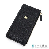 CHANEL シャネル フラグメントケース AP1253 キャビアスキン マトラッセ 財布 ブラック 29番代 ギャラ H5152