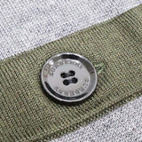 BURBERRY バーバリー 2点セット カーディガン セーター ボーダー柄 B1N64-455-76 グレー/カーキ サイズ2 J17-2