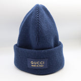 GUCCI グッチ 772562 4G200 ニットキャップ ニット帽 ビーニー Lサイズ ネイビー H22378