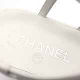 CHANEL シャネル サンダル マトラッセ G39680 2023クルーズライン 厚底 プラットフォーム 38 ホワイト 箱有 24k883-1