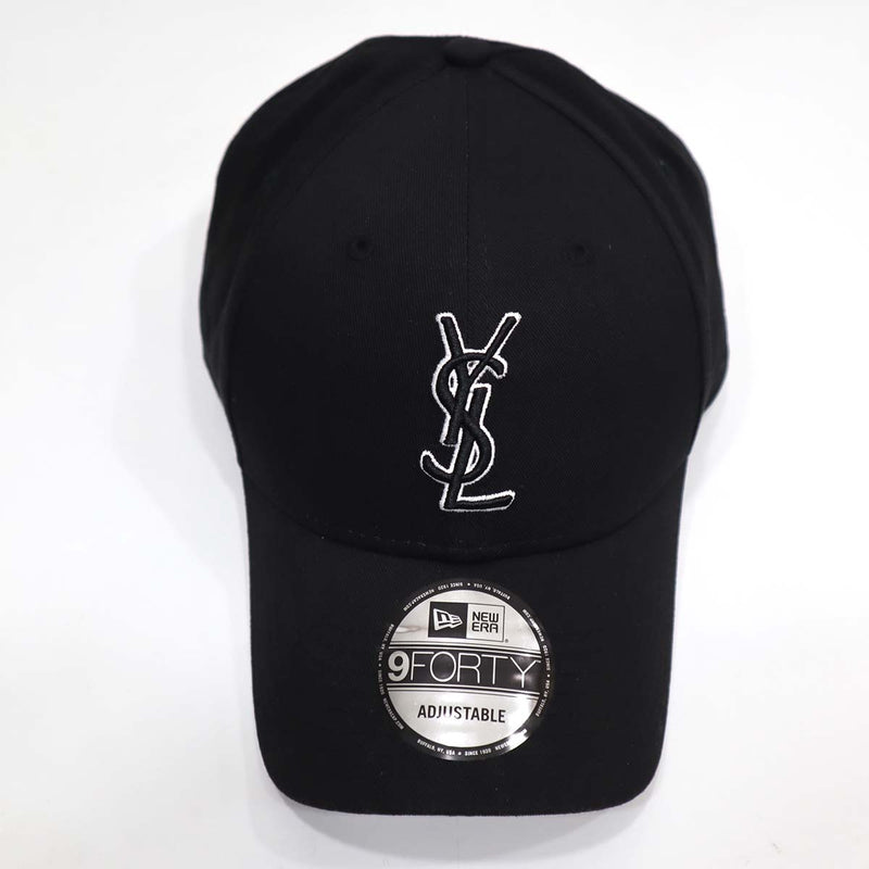 ニューエラ YSL モノグラム キャップ NEW ERA サンローラン SAINT LAURENT ブラック 黒 帽子 23s574-1