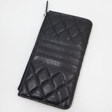 CHANEL シャネル フラグメントケース キャビアスキン 30番代 ココマーク ブラック×シルバーカラー 財布 H22559