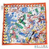 未使用 HERMES エルメス カレ70 エルメスの叙事詩 デタイユ L'Epopee d'Hermes Detail シルク100 マルチカラー 箱有 H19252