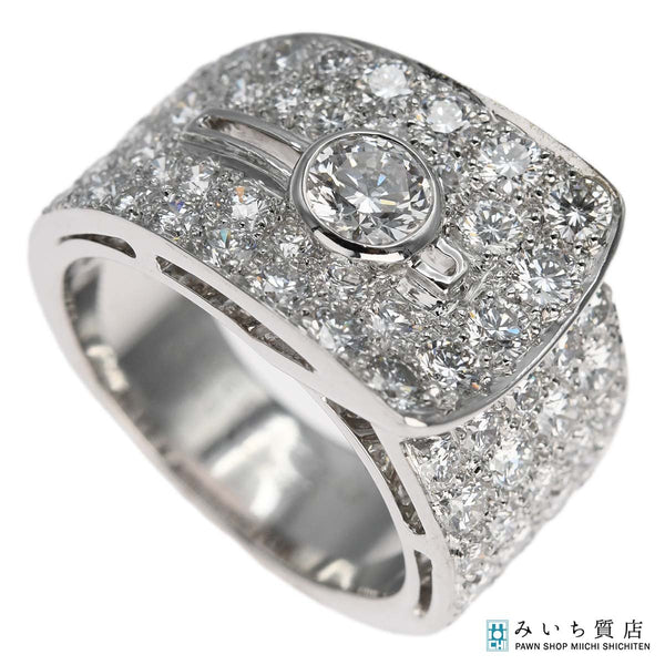 仕上済 VanCleef&Arpels ヴァンクリーフ&アーペル VCA リング 指輪 750 ダイヤ 約8号 9.7g ジュエリー ケース有 ok687