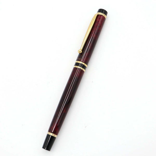未使用 PILOT パイロット 万年筆 ペン先14k-585刻印 FG-IMK-BRF グランセ 赤 マーブル 筆記用具 文具 H3492