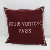 LOUIS VUITTON ルイヴィトン LV M79362 クッション モノグラム シャドウ ウール カシミヤ混 エンジ 保管袋・箱 25s1337-2