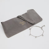Christian Dior ディオール ブレスレット キューブ 4チャーム 約5.9g シルバーカラー アクセサリー 袋 M1509-3
