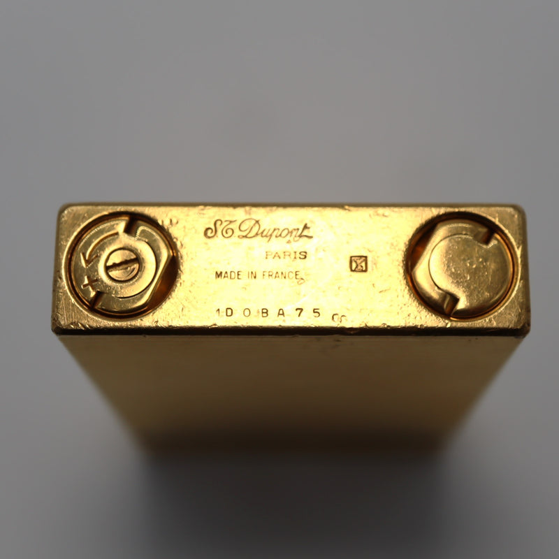 着火未確認 S.T.Dupont デュポン LINE2 ライター ライン2 ゴールド色 喫煙具 24k164-1
