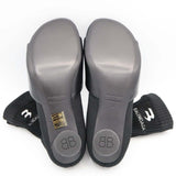 未使用品 BALENCIAGA バレンシアガ Sock booties ソックスニットミュール 722298W2LM11090 ブラック サイズ36 24㎝ 25k377-3