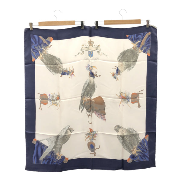 HERMES エルメス スカーフ カレ90 chasse a vol 鷹狩り シルク100％ ブルー 服飾小物 H20494