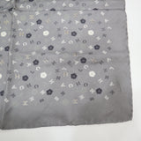 CHANEL シャネル ハンカチ スカーフ ココマーク カメリア グレー  100％シルク 服飾小物 ok1821