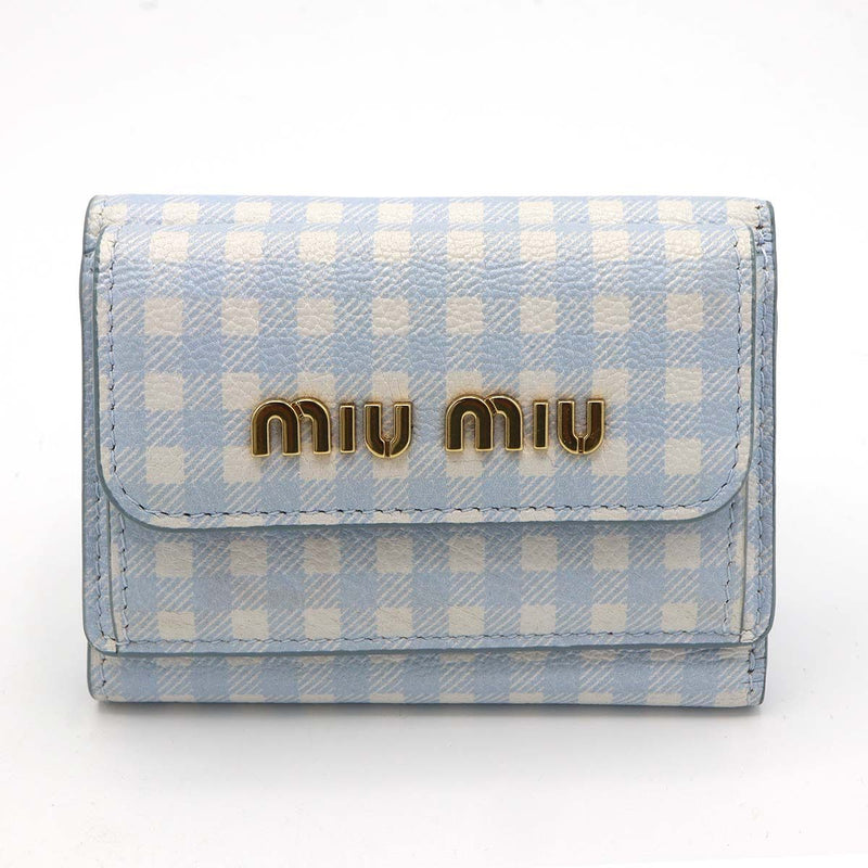 MIUMIU ミュウミュウ 三つ折り 財布 MADRAS マドラス 5MH021 54V