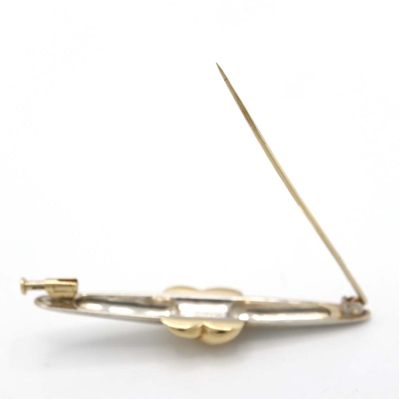 HERMES エルメス ブローチ 18K ツイスト アクセサリー 約8.9g ゴールド×シルバーカラー 袋有 H19003