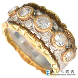 CAZZANIGA カッツァニーガ リング 指輪 ダイヤ 750 約13.5号 約7.8g アクセサリー ジュエリー H9818