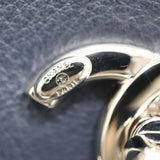 CHANEL シャネル パンチング ココマーク レザー チェーン トートバッグ AS0487 ネイビー ポーチ付き 袋ギャラあり H19403
