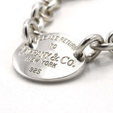 TIFFANY&Co. ティファニー ブレスレット リターントゥオーバル タグ シルバー925 26.5g M4056