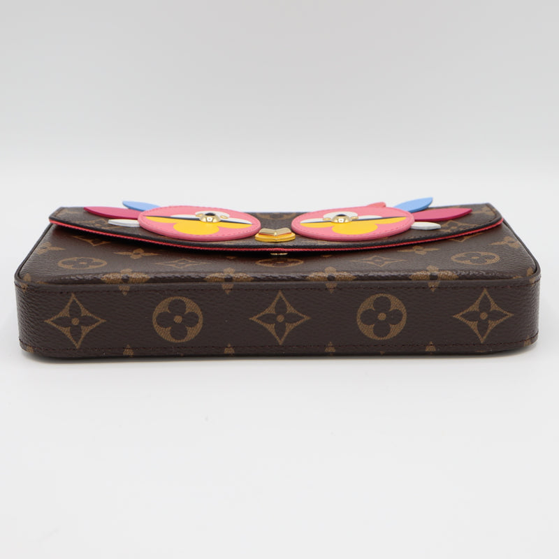 LOUIS VUITTON LV ルイヴィトン チェーンウォレット M62426 ラブバード ポシェット・フェリシー モノグラム 袋有 H8761