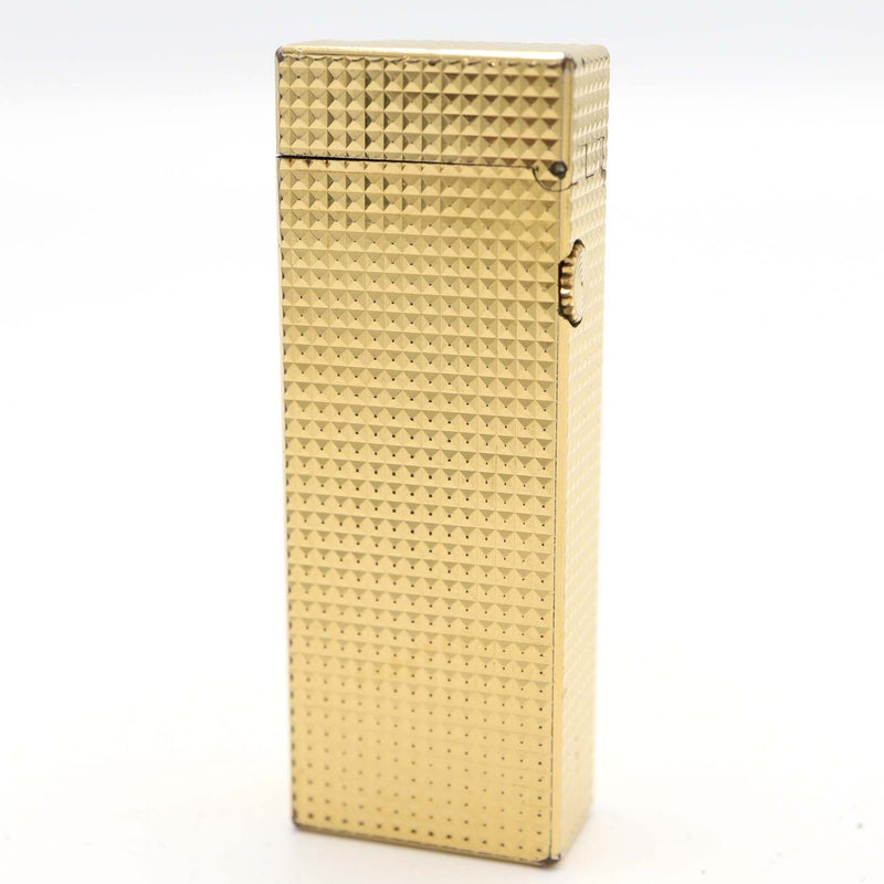 dunhill ダンヒル ガスライター スクエア型 ゴールドカラー 喫煙具 着火未確認 ケース有 M990