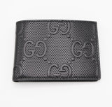 GUCCI グッチ GG エンボス 札入れ カードケース 625559 レザー ブラック 箱有 25k680-1