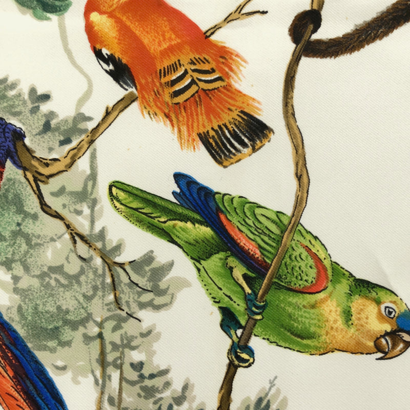 HERMES エルメス カレ90 スカーフ EQUATEUR 赤道直下 動物 アニマル ヒョウ シルク100 赤 M2336-3