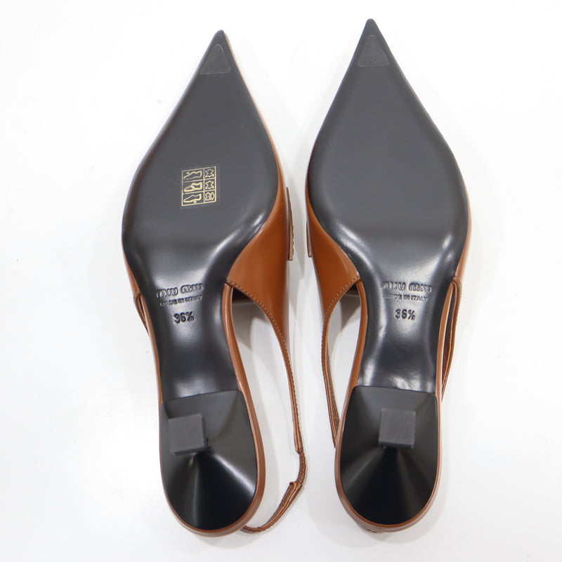 MIU MIU バイカラー スリングバック パンプス　ミュール miuniu ミュウミュウ スリングバック パンプス ミュール 靴 36 1/2 約