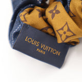 LOUIS VUITTON ルイヴィトン LV M77011 ビーマインドフル シュシュ 2本セット ヘアアクセ シルク100 ブラウン系 26k556-8