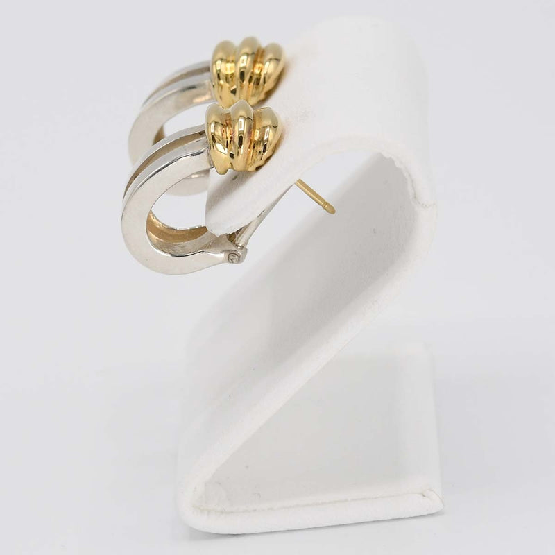 TIFFANY&Co. ティファニー ピアス グルーブドウィズ 925 750 コンビカラー 約7.5g アクセサリー 箱袋 H11595