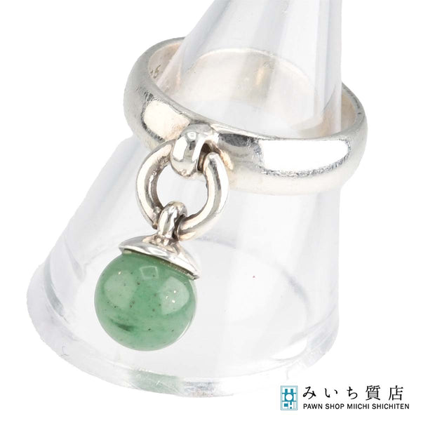 TIFFANY&Co. ティファニー リング ドアノッカー 11.5号 翡翠 シルバー 925 約5.3g 緑石 アクセサリー H10287