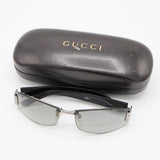 GUCCI グッチ サングラス GG 眼鏡 メガネ アイウェア 度なし グレー×ブラック ケース有 H22261