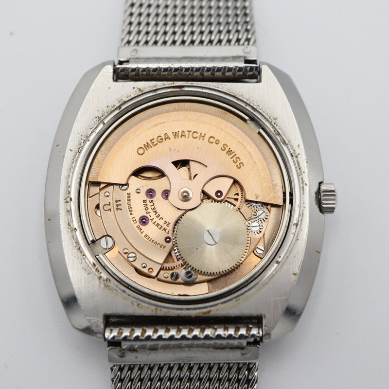 稼働 腕時計 OMEGA オメガ DE VILLE デビル cal.711 151.0051 自動巻き スクエア シルバー色文字盤 k1179