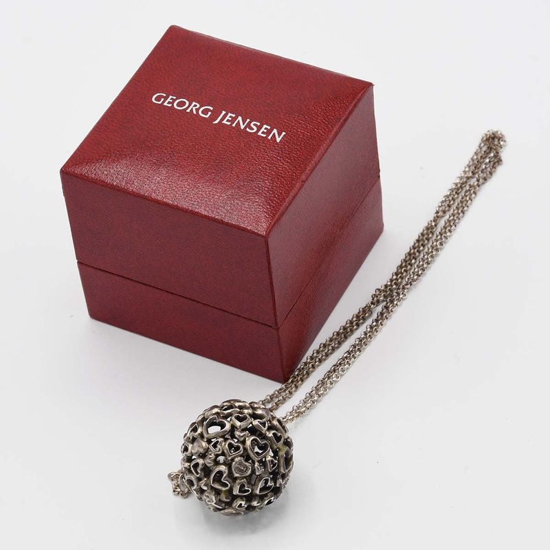 GEORG JENSEN ジョージジェンセン 251F ハートバイハート ネックレス ペンダント 925 シルバー 約16.8g 箱有 H13549