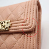 CHANEL シャネル ウォレット ボーイシャネル 三つ折り 29番台 財布 ミニ財布 ミニウォレット ピンク M4432