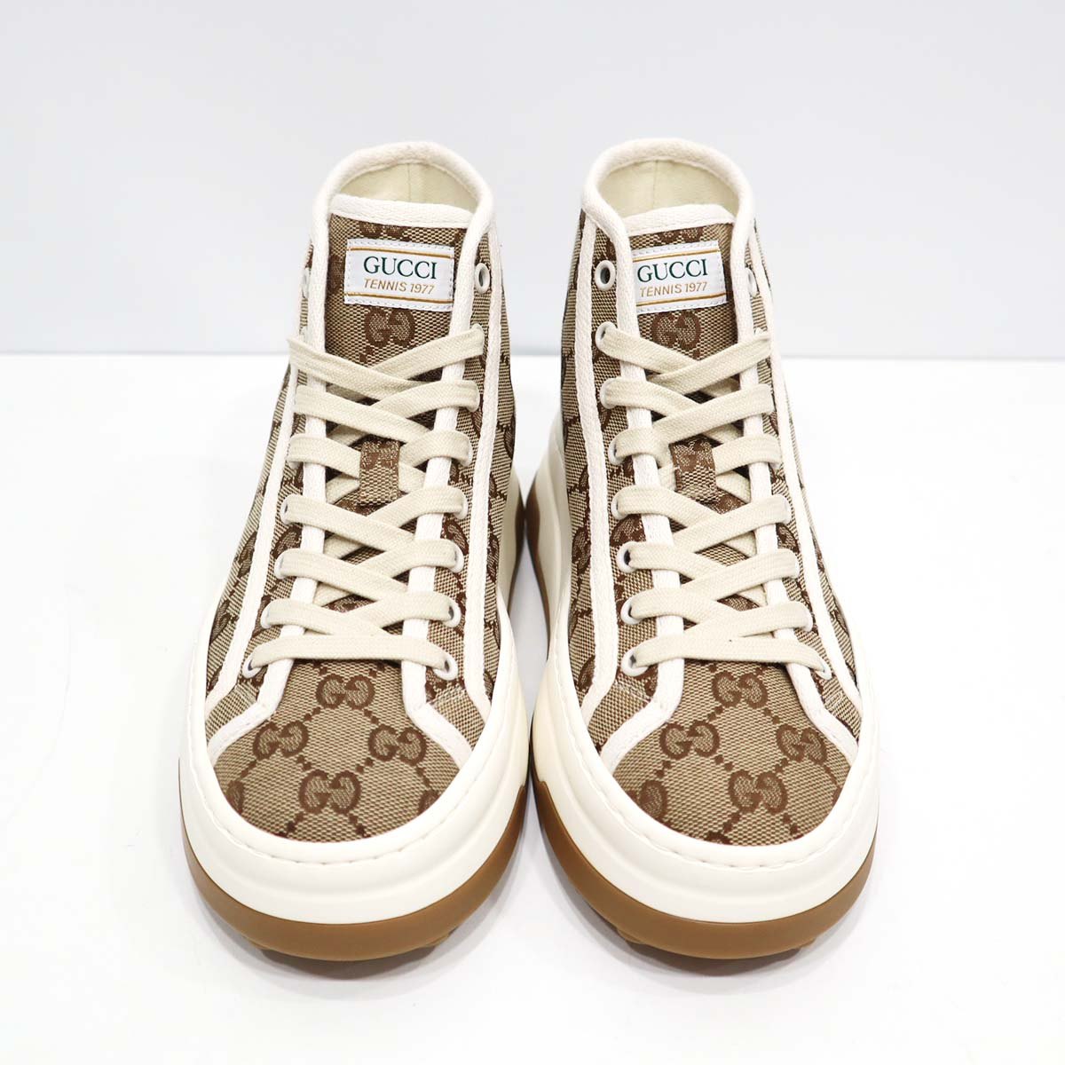 未使用 GUCCI グッチ GGキャンバス ハイカット スニーカー