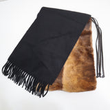 FENDI フェンディ キャンディストール マフラー カシミア ミンク CA0195028 ブラック系 保管袋有 H16896