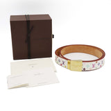 LOUIS VUITTON ルイヴィトン M9270U サンチュール キャレ マルチカラー モノグラム ベルト 80/32 箱あり M4449