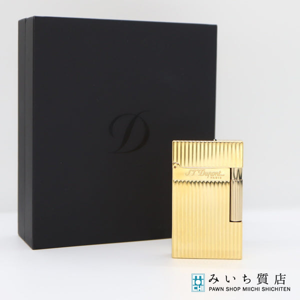 着火未確認 S.T.Dupont デュポン LINE2 ライター ライン2 バーティカルライン ゴールド色喫煙具 22s899-1