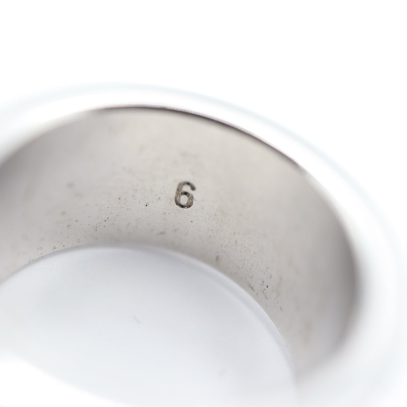 Christian Dior ディオール リング 指輪 チャーム ロゴ サイズ6 約10.5号 アクセサリー シルバー色 保管袋有 H20377