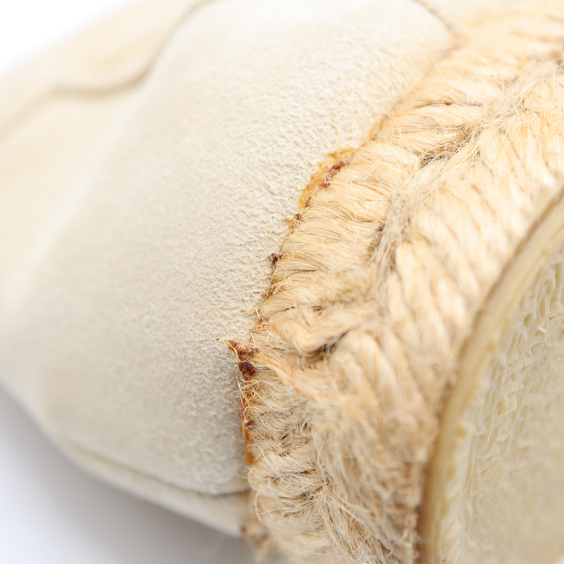 HERMES エルメス パンプス 38 スウェード ホワイト系 レディース 靴 H20374