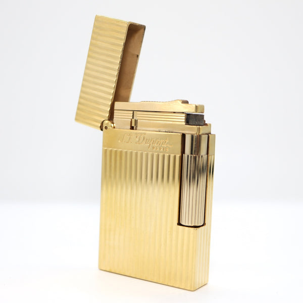 着火未確認 S.T.Dupont デュポン LINE2 ライター ライン2 バーティカルライン ゴールド色喫煙具 22s899-1