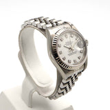 稼働 腕時計 ROLEX ロレックス デイトジャスト 69174G F番 SS×WG 自動巻き 10Pダイヤ 箱あり レディース ko233