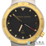腕時計 稼働 PORSCHE DESIGN IWC シャフハウゼン オーシャン 11105 3503.1 自動巻き 黒色文字盤 ok1887