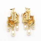 Christian Dior ディオール ゴールドフィッシュ イヤリング ネックレス セット フェイクパール アクセサリー まとめ ケースあり hi28