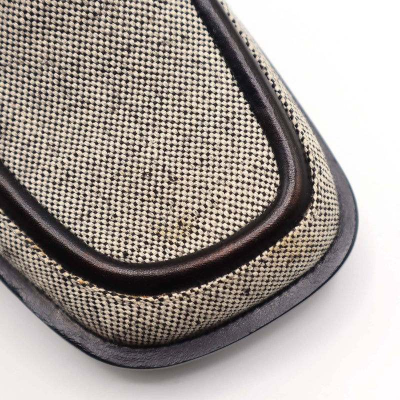 PRADA プラダ スクエアトゥーシューズ グレー系 メンズ 靴 H1454