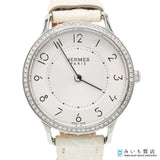 稼働 腕時計 HERMES エルメス スリムドゥエルメス クォーツ CA2.230 白文字盤 2025年2月電池交換済 箱有 H10793