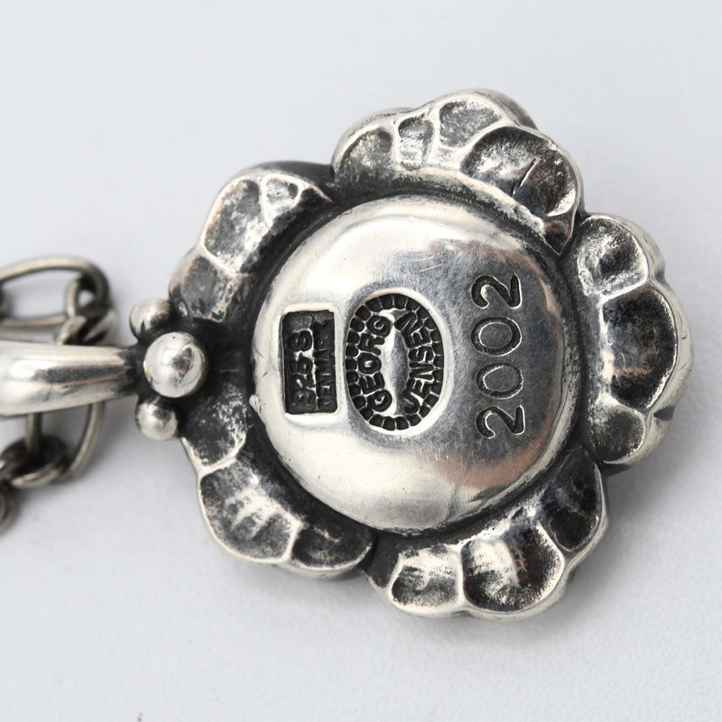 GEORG JENSEN ジョージジェンセン ネックレス 2002 イヤーペンダント ガーネット 925 約12.2g アクセサリー yo686